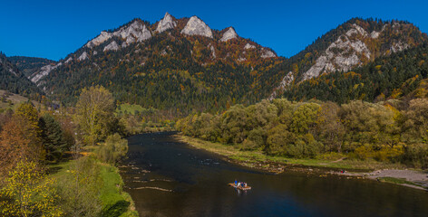 Jesień w Pieninach nad Dunajcem