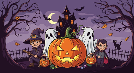 Helloween vector illustration - 10