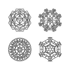 Intricate geometric patterns featuring various shapes and designs, ideal for artistic backgrounds