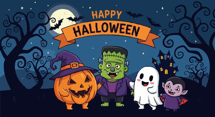 Helloween vector illustration - 8