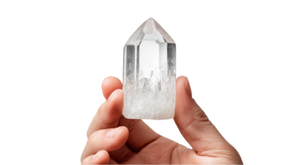 Crystal Healing: Hand Holding Clear Quartz Point
