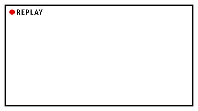 Video camera replay screen animation on a white screen background,Replay Animation video 4K 