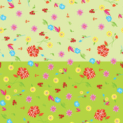 seamless background with flowers