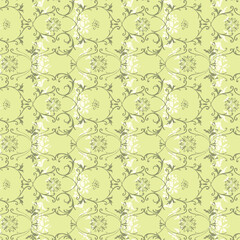 seamless pattern with green leaves