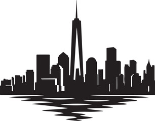 Obraz premium City Skyline Silhouette