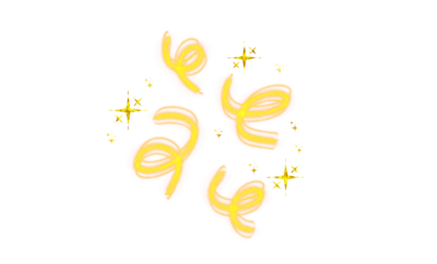 Glowing orange ribbon loops with golden sparkles on transparency background, festive abstract light shapes conveying warmth and celebration