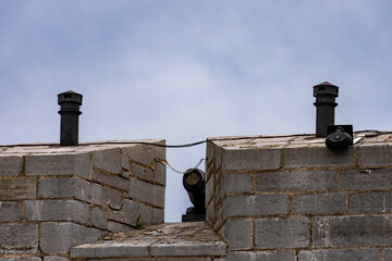 one of fort henrys canons on a cloudy day 