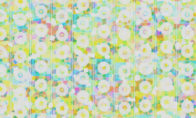 テクスチャー満載の夏のノスタルジックな花柄