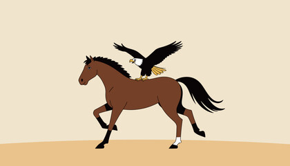 Eagle Riding a Horse