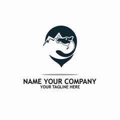 camel logo simple icon design illustration