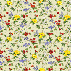 seamless pattern with flowers