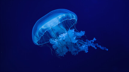 Jellyfish in glubine