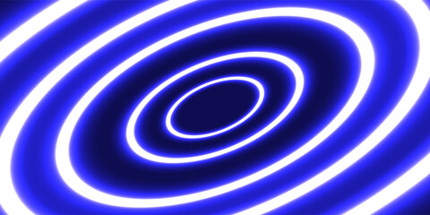 Abstract blue background with glowing curved lines. Shiny blue swirl curve lines design. Spiral lines. Geometric oval pattern. Futuristic technology concept. Vector illustration