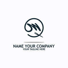 sewing logo simple icon design illustration