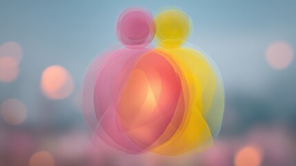 Abstract representation of emotional connection.