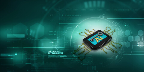 3d rendering AI On microchips