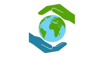 Hands Protecting Planet Earth Symbolizing Environmental Care and Global Responsibility.