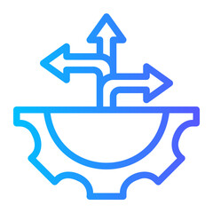 flexibility gradient icon