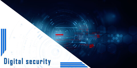 2d illustration Abstract futuristic electronic circuit technology background
