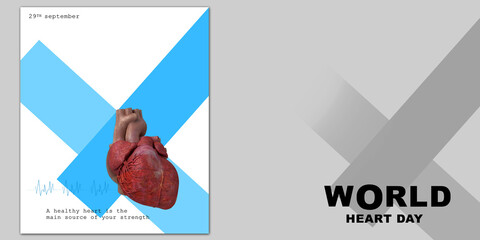 3d rendering world heart day