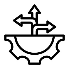 flexibility line icon