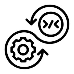 orchestrate line icon