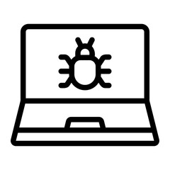 malware line icon
