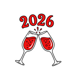 New Year's Eve 2026 Celebration Champagne Toast