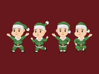 santa claus merry christmas cartoon december character cute elements gift tradition spirit season 