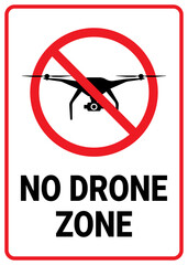 No drone zone sign vector illustration