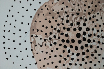 abstract background with dotted pattern and semicircle