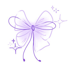 Purple butterfly bow