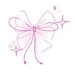 Pink butterfly bow