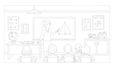 Teacher Art Drawing Vector