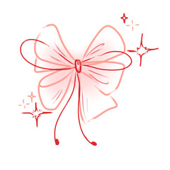 Red butterfly bow