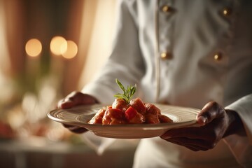 Culinary art presentation by chef upscale restaurant food photography elegant dining close-up gourmet experience
