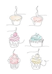 set of cupcakes