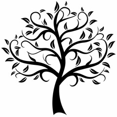 Obraz premium Cauliflower tree on white background.04