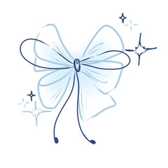 Naklejka premium Darkblue butterfly bow