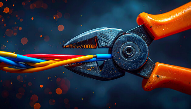 Cutting pliers and cable          