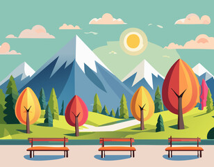 自然　イラスト　風景