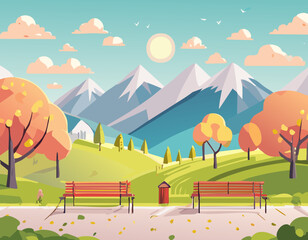 自然　イラスト　風景