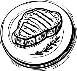 Modern Stake Icon – Simple Minimalist Line Art Graphic