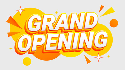 Grand opening 3d editable text effect promotion template