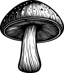 Simple Forest Mushroom Minimalist Symbol