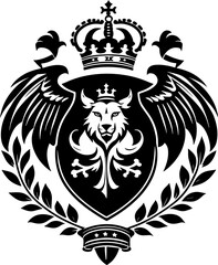 Luxury decorative vintage retro heraldic shield logo icon
