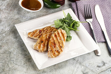 Grilled turkey breast fillet steak