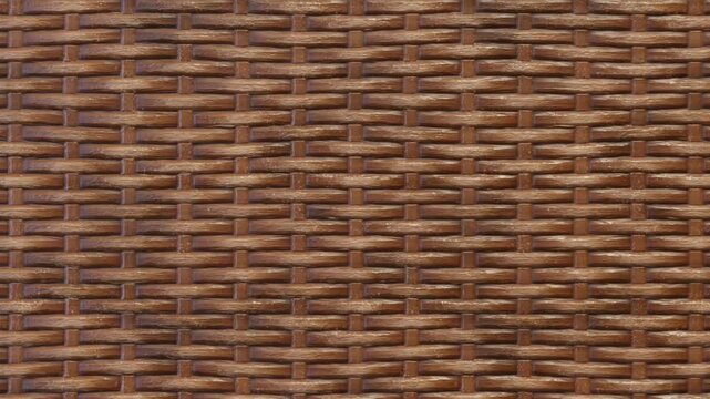 Rattan Texture Loop &ndash; Natural Woven Material Background in 4K | Bamboo Furniture Surface Footage