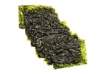Nori sheets isolated on white background