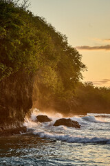sunset over the sea